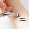 [Premium Hand-Made] Round tip Tweezers, 304 Surgical-Grade Stainless Steel for Safety, Precision, hair tweezers for plucking, Facial Hair for Men & Women, Trim (Silver) view 4