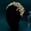 AMORARSI Crystal Wedding Hair Comb Bridal Hair Accessories Pearl and Rhinestone Bridal Side Combs for Women and Girls (Gold) view 4