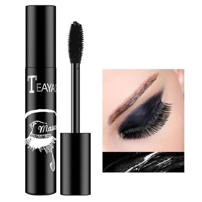 AKARY Waterproof Mascara for Long Lasting, Voluminous Eyelashes - Smudgeproof Black Lash Extensions for Women's Makeup, Party, and Stage Use