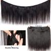Pinjuoo 3 Bundles Human Hair 26 28 30 Inch Long Brazilian Straight Human Hair 100% Unprocessed Virgin Raw Hair Bundles Weave Natural Black Human Hair Extensions for Women view 4