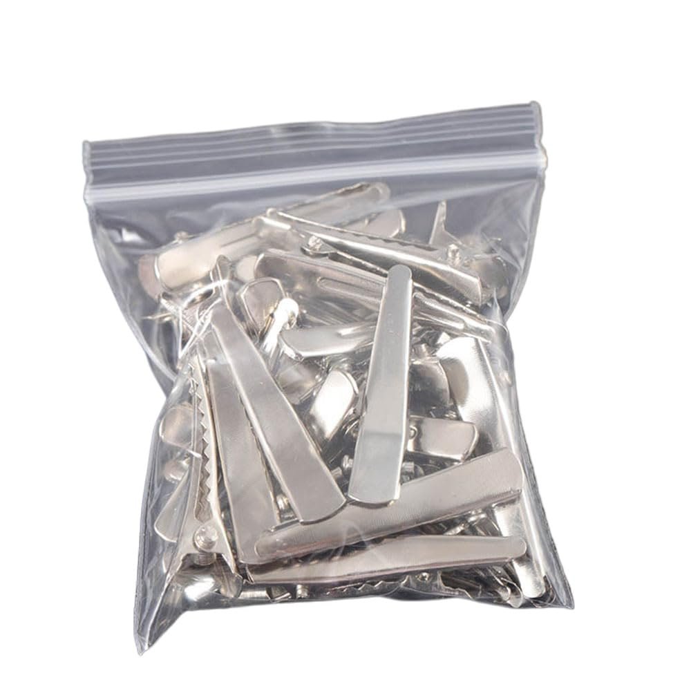 10pcs Mini Single Prong Hair Clips with Teeth, Alligator Hairpin Jewelry Making Base DIY Hair Clips, Salon and Home Hair Cutting Clips(25mm)