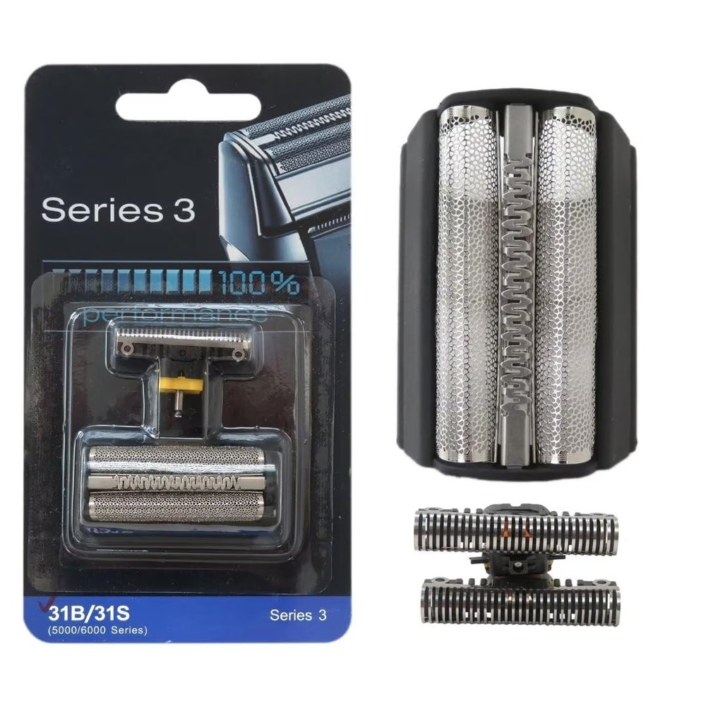 2023 New Version 31S 31B 5000 6000 Series Shaver Foil&Cutter w/Sealed Packaging Replacement for Br aun 5000 6000 Series 3 350 360 380 5612 5770 6520
