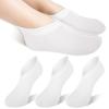 3 Pairs Moisturizing Socks for Dry Feet, Cracked Heel Repair - Overnight Lotion Cotton Socks, Gel Spa Moisture Enhancing for Women and Men, White view 1
