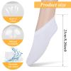 3 Pairs Moisturizing Socks for Dry Feet, Cracked Heel Repair - Overnight Lotion Cotton Socks, Gel Spa Moisture Enhancing for Women and Men, White view 3