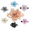 Elegant Hair Accessories Floral Design Hair Barrette Middle Multi Colors French Acetate Plastic Barrette (Color : Light purple) view 2
