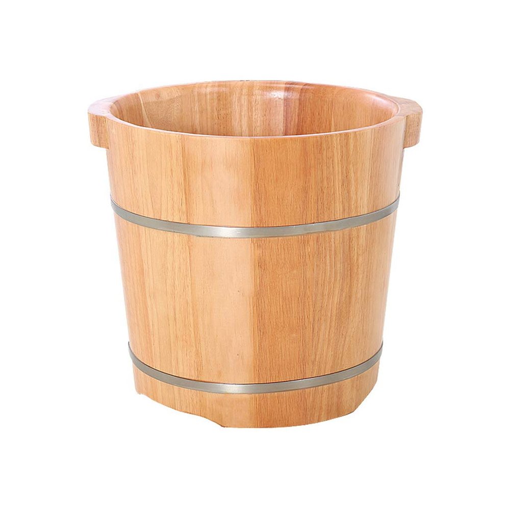 ENWIND Foot Bath Spa Foot Tub,Pedicure Basin High 34CM Thick Solid Wood Foot Massage Water Saving Foot Bath Barrel,Beauty,Reduce Fatigue and Improve Sleep Foot Bowl