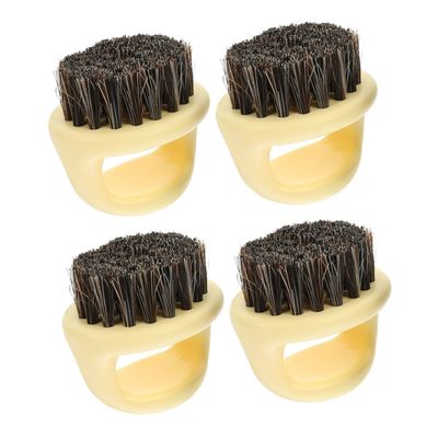 Beaupretty 4pcs Beard Brush for Men Soft Comb Brush Kit Gentle Cleaning Tool for Hair Styling Mustache Beard Care Barber Shop Accessory Material