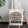 12oz Canvas Tote Bag - Those Lashes Though, Lash Appreciation Quote - Beauty Themed Merch for Makeup Artist or Cosmetologist, Gift for Makeup Lovers & Beauticians view 3
