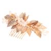 Abaodam Bridal Headpiece Wedding Hair Comb Gold Decorative Accessory for Ladies view 1