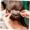 Abaodam Bridal Headpiece Wedding Hair Comb Gold Decorative Accessory for Ladies view 2