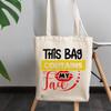 12oz Canvas Tote Bag - This Bag Contains My Face, Cosmetics or Beauty Tools Container Humor Quote - Beauty Themed Merch for Makeup Artist or Cosmetologist, Gift for Makeup Lovers & Beauticians view 3