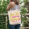 12oz Canvas Tote Bag - Ask Me About My Lashes, Lash or Eyelash Enthusiast Question - Beauty Themed Merch for Makeup Artist or Cosmetologist, Gift for Makeup Lovers & Beauticians view 2