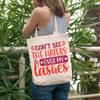 12oz Canvas Tote Bag - Cannot See the Haters Over My Lashes, Witty Eyelashes Quote - Beauty Themed Merch for Makeup Artist or Cosmetologist, Gift for Makeup Lovers & Beauticians view 2