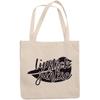 12oz Canvas Tote Bag - Lipstick Junkie with Lips Design - Beauty Themed Merch for Makeup Artist or Cosmetologist, Gift for Makeup Lovers & Beauticians view 1