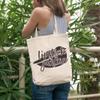 12oz Canvas Tote Bag - Lipstick Junkie with Lips Design - Beauty Themed Merch for Makeup Artist or Cosmetologist, Gift for Makeup Lovers & Beauticians view 2
