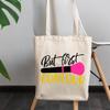 12oz Canvas Tote Bag - But First Contour - Beauty Themed Merch for Makeup Artist or Cosmetologist, Gift for Makeup Lovers & Beauticians view 3