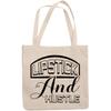 12oz Canvas Tote Bag - Lipstick and Hustle, Hardworking Lover of Lipsticks Quote - Beauty Themed Merch for Makeup Artist or Cosmetologist, Gift for Makeup Lovers & Beauticians view 1
