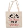 12oz Canvas Tote Bag - Cannot See the Haters Over My Lashes, Eyelash & Haters Humor Quote - Beauty Themed Merch for Makeup Artist or Cosmetologist, Gift for Makeup Lovers & Beauticians view 1