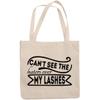 12oz Canvas Tote Bag - Cannot See The Haters Over My Lashes, Makeup Influencer or Content Creator Quote - Beauty Themed Merch for Makeup Artist or Cosmetologist, Gift for Makeup Lovers & Beauticians view 1