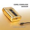 RED Pro Titanium Foil Shaver Cord/Cordless Shaver for Men, Powerful Electric Razor USB-C Rechargeable, Up to 170 Minutes of Run Time, Quiet, Durable and Portable (Matte Gold) view 4