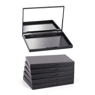 5 Pack Magnetic Makeup Palette with Mirror, Empty Cosmetics Dispensing Storage Box for Eyeshadow Lip Color Blush Powder Highlighter Contour(Small Palette - 4.92" x 3.38)