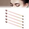 5pcs Toothbrush Eyeshadow Brush,Double Ended Makeup Eyeshadow Brush,Soft Hair Portable Pink Handle Eye Makeup Brush,Makeup Tool for Precision Application and Flawless Blending,Concealing, Defining view 2