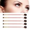 5pcs Toothbrush Eyeshadow Brush,Double Ended Makeup Eyeshadow Brush,Soft Hair Portable Pink Handle Eye Makeup Brush,Makeup Tool for Precision Application and Flawless Blending,Concealing, Defining view 3