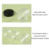 12 Pcs Refillable Black Plastic Round Cosmetic Containers, BPA Free, 15ml/0.5oz, With Lids view 2