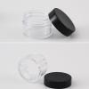 12 Pcs Refillable Black Plastic Round Cosmetic Containers, BPA Free, 15ml/0.5oz, With Lids view 4