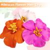 3 Pack Hawaiian Flower Hair Clips, 3.5" Tropical Plumeria Hibiscus Flower Hair Clip for Women, Hibiscus Hair Clips for Beach, Luau, Wedding Accessories view 3