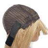 Azedssw Women Human Hair Wig With Bang Pre-Colored Honey Blonde Brazilian Hair Wigs 180Density Density 8 26Inch 180Density view 3