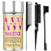 AnWoor 4Pcs Edge Brush Slick Back Hair Stick, Hair Wax Stick for Flyaways, Slick Back Hair Brush for Smoothing Baby Hair, Rat Tail Combs Parting Combs for Braiding Hair, Teasing Brush for Fluffy Hair view 1