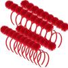 Censen Red 18 Pcs Pom Pom Headband for Women Head Bopper Wrapped Headband Birthday Christmas Party Headwear view 1