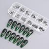 CEWEWP 36 PCS Halloween Nail Charms - 12 Styles, Silver, Skull Shape, Alloy, Ancient Silver Metal, Nail Decor view 4