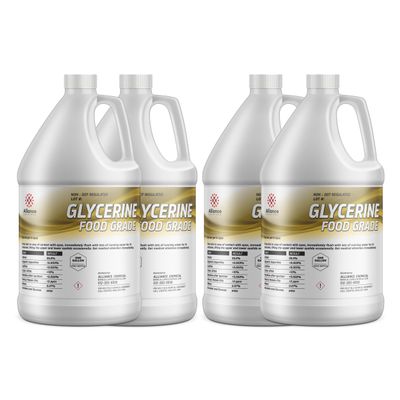 Alliance Chemical Glycerin USP - Skin Moisturizer & Humectant - 4 Gallon Case - Food Grade - Pharmaceutical Grade - USA Made