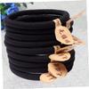 100Pcs Seamless Nylon Hair Ties Stretchy Hair Bands for Women Girls Simple Fashion Rope for Everyday Use No Crease Ponytail Holders in Black view 2