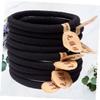 100Pcs Seamless Nylon Hair Ties Stretchy Hair Bands for Women Girls Simple Fashion Rope for Everyday Use No Crease Ponytail Holders in Black view 4