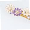 FOMIYES 2pcs Small Spring Hairpin Daisy Flower Design Chic Alloy Tail Clip Hair Accessory for Girls and Women for Parties and Daily Use view 3