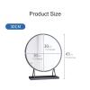 CANEVE Table Mirror,Countertop Mirror,Tabletop Vanity Mirror,Round Mirror Makeup Mirror,Bathroom Dormitory Vanity Mirror,Shaving Vanity Mirror with Stand Hd Mirror Freestanding(Color:White) view 2