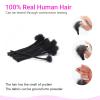 0.2 cm Width 12 Inch 30 Strands Human Hair Loc Extensions, Natural Black 100% Full Handmade Permanent Real Human Hair Dreadlock Extensions for Women/Men/Kids Can Be Dyed Bleached Curled Twisted view 4