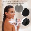3Pack Silicone Body Scrubber, Qewro Body Buffer Exfoliating Brush with Silicone Loofah, Bath & Body Brushes for Men Women Kids Pets use in Shower, Scalp Exfoliator Hair Shampoo Skin Cleaning Brush view 3