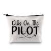 G2TUP Pilot Girlfriend Gift Dibs On The Pilot Makeup Bag Pilot Wife Cosmetic Bag I Love My Pilot Gift (Dibs On The Pilot MB) view 1