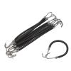 10pcs Ponytail Holder Hook, Women Girls Flexible Elastic Hair Band Hook, Hair Bungee Cords with Hooks for Curly Hair Long Hair, Styling Tool for Office Dating(Black) view 1