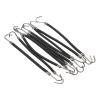 10pcs Ponytail Holder Hook, Women Girls Flexible Elastic Hair Band Hook, Hair Bungee Cords with Hooks for Curly Hair Long Hair, Styling Tool for Office Dating(Black) view 4