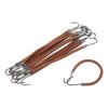 10pcs Ponytail Holder Hook, Women Girls Flexible Elastic Hair Band Hook, Hair Bungee Cords with Hooks for Curly Hair Long Hair, Styling Tool for Office Dating(Brown) view 1