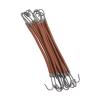 10pcs Ponytail Holder Hook, Women Girls Flexible Elastic Hair Band Hook, Hair Bungee Cords with Hooks for Curly Hair Long Hair, Styling Tool for Office Dating(Brown) view 4