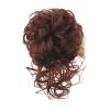 messy bun hair piece Messy Bun Hair Piece Scrunchie Super Long Tousled Updo Hair Extensions with Elastic Band Curly Wavy Ponytail Synthetic Chignon for Women bun hair pieces for women ( Color : 002 ) view 1