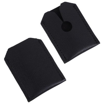 Beavorty 2pcs Safety Sleeves Soft Leather Cover for Manual Shavers -scratch Design Compatible Various for Travel and Storage