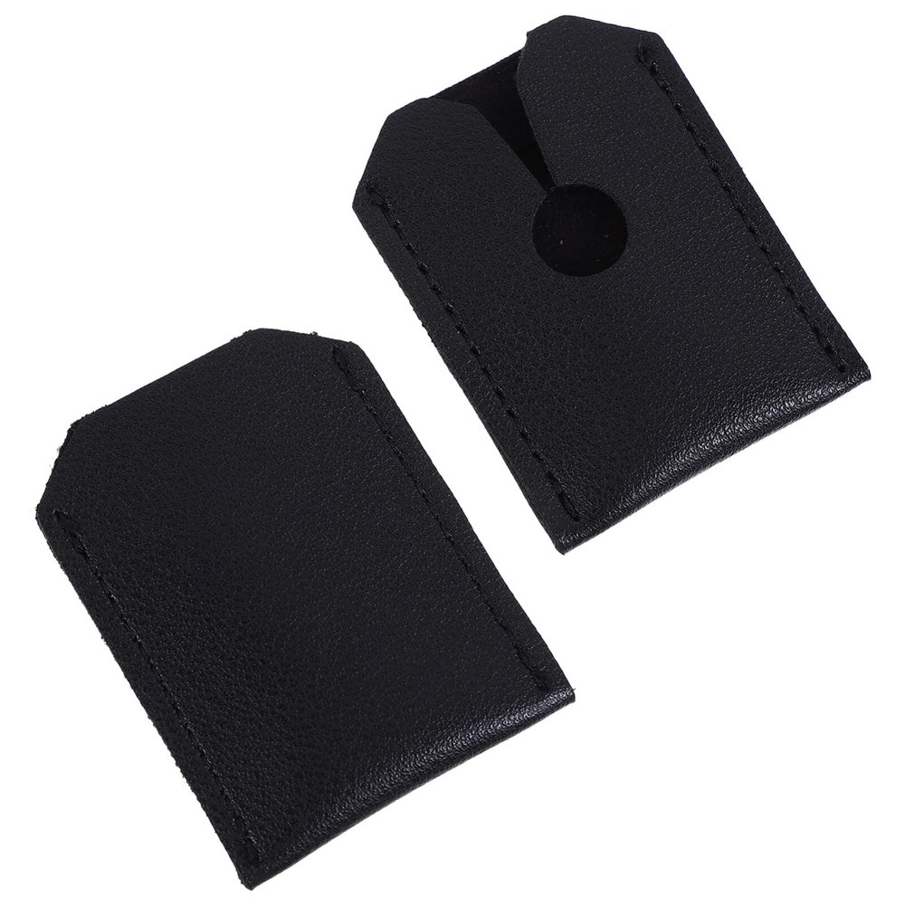 Beavorty 2pcs Safety Sleeves Soft Leather Cover for Manual Shavers -scratch Design Compatible Various for Travel and Storage