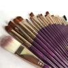 20pcs Makeup Brush Kit,Professional Makeup Brush Tool,Portable Super Soft Fiber Cosmetic Loose Powder Eyeshadow Brushes Eye Shadow Mascara Brush,Beauty Tools for Women (Purple) view 4